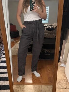 TAHARI 100% Linen Cargo Pants – Size L